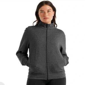 Icebreaker Central long sleeve zip front sweatshirt gray S